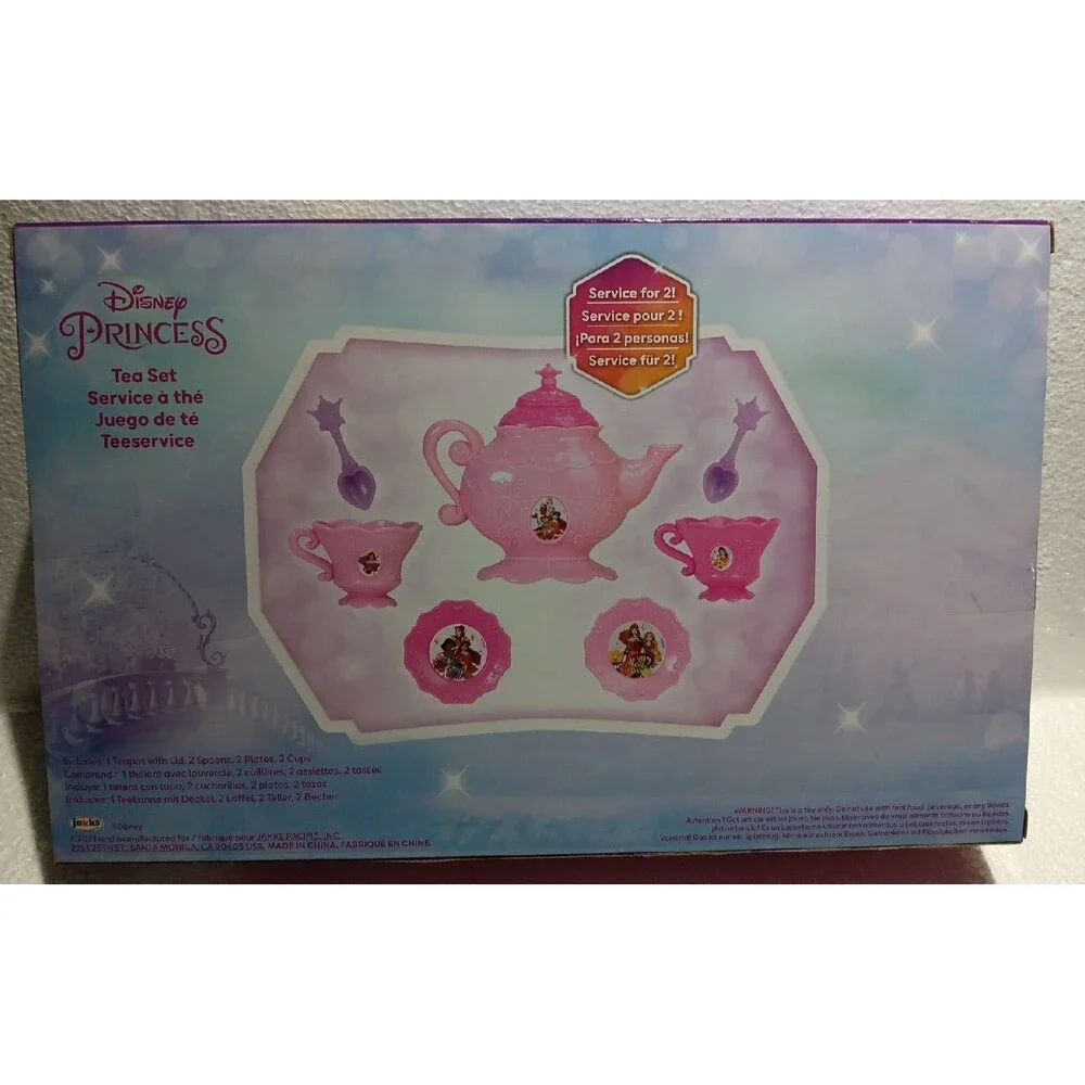 Disney Princess 8 Piece Tea Set Ariel Cinderella Snow White Belle